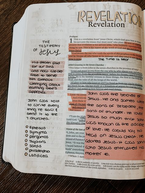 Bsf Bible Study Fellowship, Bible Study Aesthetic Genesis, Writing In Your Bible, Revelation 4:8, Bible Reading Notes, Bible Journaling Asethic, Bible Note Taking Ideas, Revelation Bible Notes, Revelation Bible Study Notes