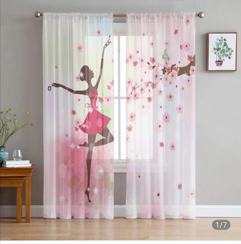 Sheers Curtains Living Room, Shade Screen, Office Remodel, Curtains Window, Curtains For Living Room, Ballet Dancer, Big Girl Rooms, Curtain Accessories, Sheer Curtains