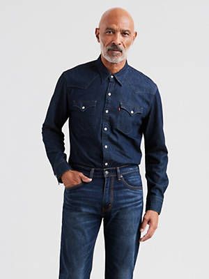 Oxford Jeans, Denim Shirt Outfit, Denim Western Shirt, Denim Outfit Men, Mens 80s, Western Denim Shirt, Levis Shirt, Denim Shirt Men, All Jeans