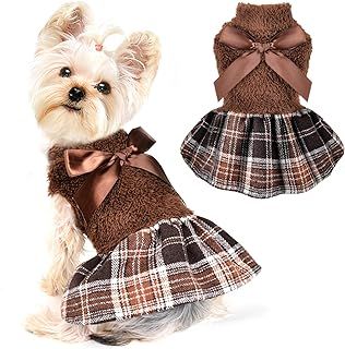 Chihuahua Outfits, Outfits For Dogs, Sweater Dress Winter, Dog Clothes Patterns Sewing, Plaid Sweater Dress, Animal Clothes, Pets Clothes, Clothes For Dogs, Chihuahua Clothes