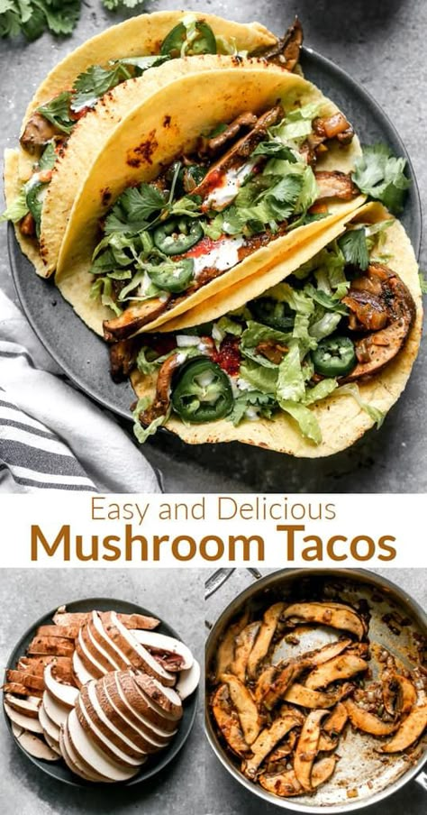 Portabella Mushrooms Recipes, Portabella Mushrooms, Mushroom Tacos, Veggie Tacos, Tastes Better From Scratch, Weekend Cooking, How To Cook Mushrooms, Grilled Mushrooms, Making Food