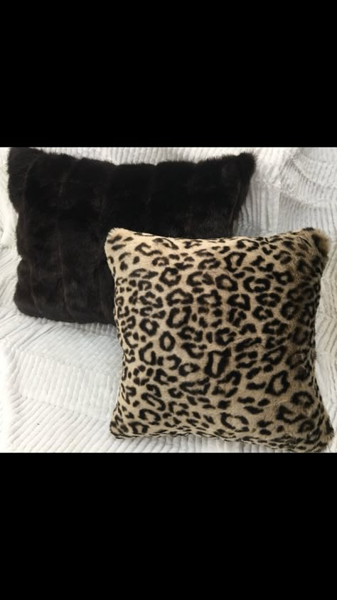 **Please Note: Leopard fabric has changed to switch shown** Made to order. Choose your fabric, choose your size, choose your shape! Pillows shown are a 12x12 African leopard and a 14x18 brown mink. Pillows have front side choice of fur and back side is a coordinating solid fabric. We make these in round shapes also. See our other listings. All furs are machine washable in cold. Air dry. My pillows are hand made, stuffed and had sewn closed. There is no need for a pillow insert. Please feel free Lepord Print Pillow, Leopard Bed Sheets, Lepord Print Bedroom Decor, Leopard Bedroom Decor, Bedroom Throw Pillows, Cool Pillows, Faux Fur Pillows, Leopard Pillow, Fur Pillows