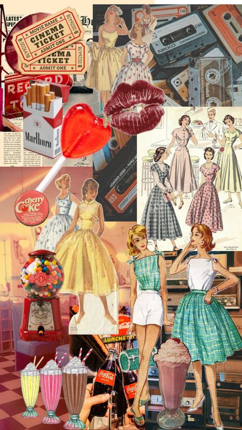 #vintage #60s #50s #aesthetic #wallpaper #old 1950 Aesthetic Wallpaper, 1950s Summer Aesthetic, 1959 Aesthetic, 50s House Aesthetic, 50s Room Aesthetic, 50s Aesthetic Wallpaper, 50s Vintage Aesthetic, 200s Aesthetic, 1950 Aesthetic