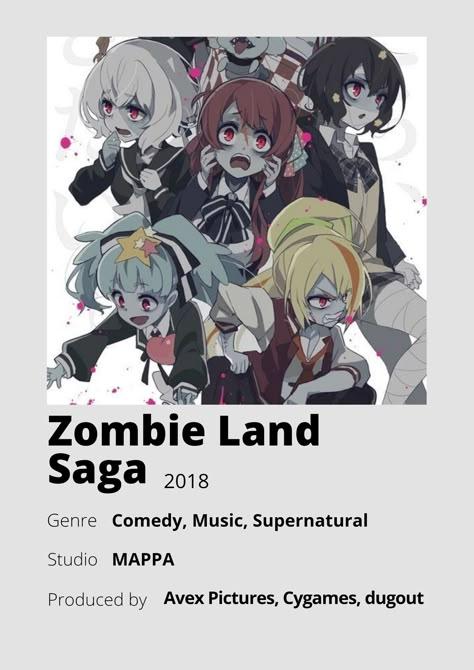 Manga Zombie, Zombie Poster, Show Recommendations, Anime Watchlist, Anime Zombie, Zombie Movie, Anime To Watch, Zombie Land Saga, Zombie Land