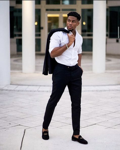 Trendy Black Mens Fashion, Black Men Formal Outfit, Night Outfits Men, Mens Nightclub Outfit, Men Dinner Outfit Night, Black Men Casual Outfits, Dinner Outfit Men, Date Night Outfit Men, Casual Outfits Summer