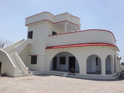 Punjab, Pakistan Village House Design Pakistan, Punjab House Design, Punjabi Haveli House Design, Haveli Design Houses Punjab, Punjab House, Desi House, Punjab Village, Pakistan House, Classic Elevation