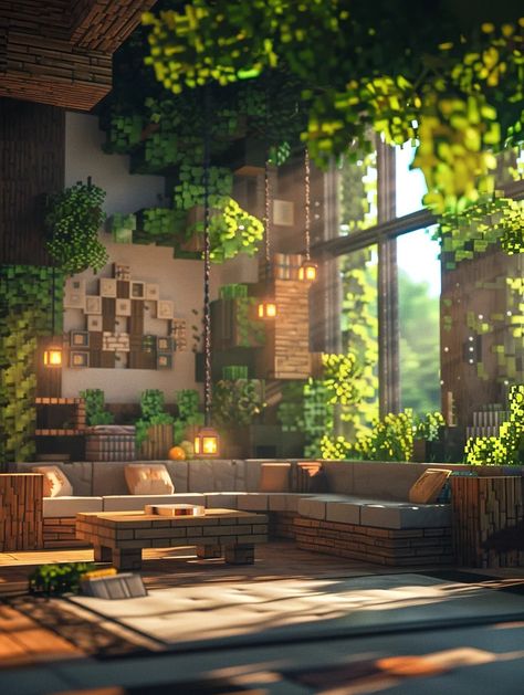 38 Minecraft-Inspired Interior Ideas – TastyInteriors Inside House Design Minecraft, Minecraft Interior Inspiration, Minecraft Inspiration Interior, Interior Design Minecraft House, Minecraft Mansion Interior, Minecraft Home Interior Ideas, Minecraft Building Ideas Interior, Minecraft Home Interior, Minecraft Decor Ideas Interior Design