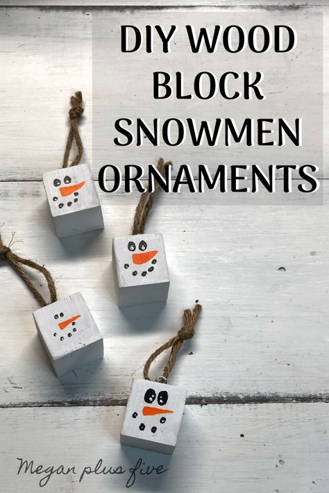 Christmas Ornaments Homemade Kids, Diy Snowman Ornaments, Diy Schneemann, Christmas Diy Kids, Snowman Crafts Diy, Snowmen Ornaments, Wooden Snowmen, Diy Christmas Ornaments Easy, Wooden Christmas Decorations