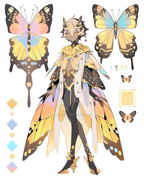 Human Butterfly Drawing, Moth Hybrid Human, Moth Inspired Outfit, Butterfly Humanoid, Anthro Butterfly, Butterfly Cloak, Butterfly Character Design, Moth People, Butterfly Oc