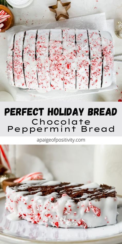 Best Christmas Treats Baking, Christmas Dessert Bread Recipes, Christmas Baking Peppermint, Peppermint Bread Recipes, Christmas Loaf Bread Recipes, Peppermint Crunch Recipes, Old Fashion Christmas Desserts, Peppermint Butter Mints, Christmas Dessert Gifts Ideas