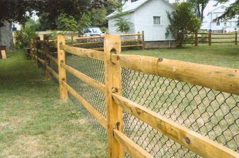 Home Depot Pool Safety Fence | Split Rail Fencing - Fence by Fence Maintenance… Fence With Wire, Split Rail Fencing, Pool Safety Fence, Post And Rail Fence, Split Rail Fence, Country Fences, Diy Garden Fence, Fence Installation, Safety Fence