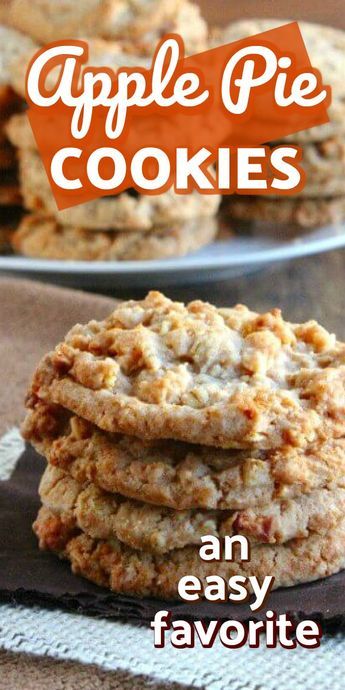 Bored Baking, Package Cookies, Apple Pie Cookie Recipe, Apple Pie Cookies, Apple Hand Pies, Apple Recipes Easy, Cookies From Scratch, Easy Apple Pie, Easy Pie Recipes