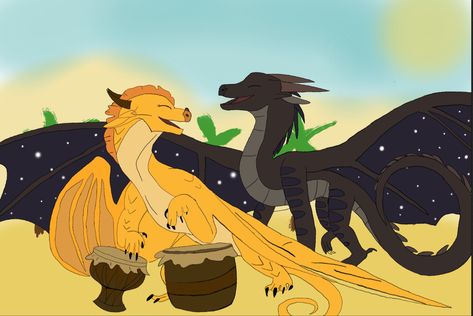 Wof Starflight X Sunny, Wof Winter X Qibli, Wings Of Fire Starflight And Sunny, Qibli Wings Of Fire Fanart, Qibli Wof Fanart, Wings Of Fire Moon X Qibli, Moon X Qibli Wof, Blue Heart Emoji, Wings Of Fire Moon And Qibli