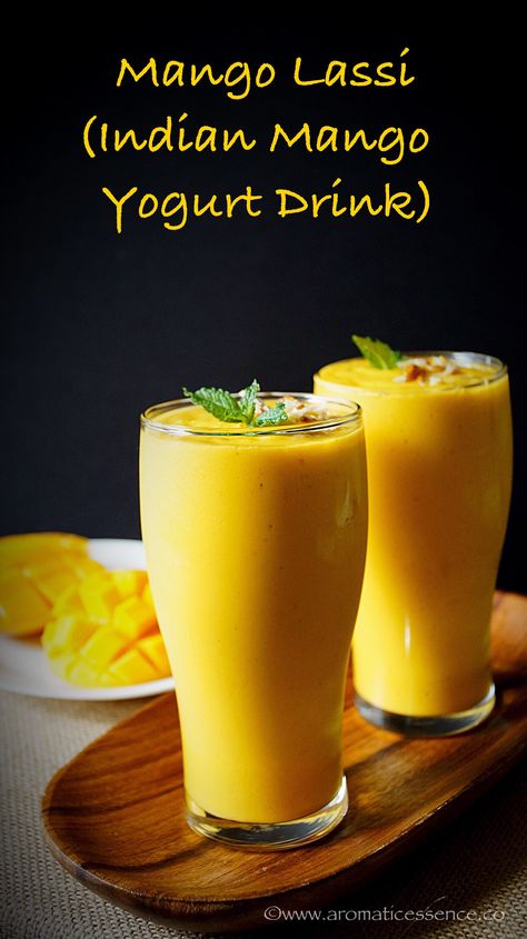 Mango Lassi Recipe, Mango Lassi Recipes, Lassi Recipe, Mango Yogurt, Indian Mango, Yogurt Drink, Lassi Recipes, Mango Pulp, Yogurt Drinks