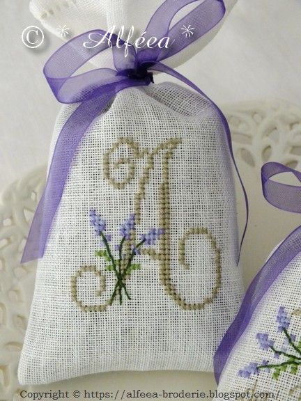 Cross Stitch Letters, Needlepoint Stitches, Lavender Bags, Lavender Sachets, Alpha Patterns, Sachets, Letter Patterns, Needlepoint, Burlap Bag