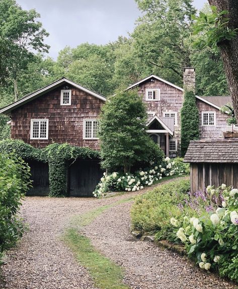 Cape cod style home Cedar Shingle House, Cedar Shingle Siding, Cedar Shingle, Rainy Summer, Shingle Siding, Summer Scenes, Cedar Shingles, Charming House, Patio Stones