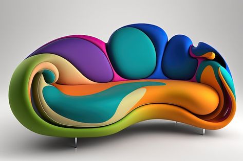 Futuristic Couch, Romantic Furniture, Interesting Furniture, Fluid Shapes, Modern Futuristic, Luxury Furniture Sofa, Fantasy Furniture, Unusual Furniture, Dining Room Design Modern