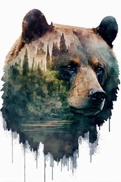 Bear Tattoo Designs, Bear Painting, Angry Bear, Bear Artwork, Bear Tattoos, Bear Tattoo, Art Green, Bear Art, Bear Wallpaper