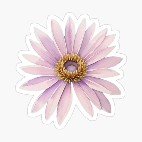 Get my art printed on awesome products. Support me at Redbubble #RBandME: https://www.redbubble.com/i/sticker/Watercolour-Aster-by-Duck-DuckGoose/161705886.EJUG5?asc=u Flower Stickers, Bf Gifts, Drawings Simple, Art Drawings Simple, Diy Gifts, My Art, Awesome Products, Vision Board, Art Drawings