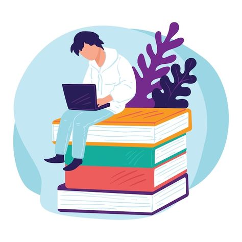 Self development and obtaining knowledge... | Premium Vector #Freepik #vector #textbook #books-study #books-education #school-library Book Png, Photo Clipart, Cartoons Png, Book Icons, Cartoon Boy, Cartoon Background, Learning Design, Blue Books, Study Time