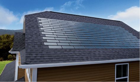 Tesla Solar Roof V3: Complete Review, Specs, and Cost | EnergySage Tesla Roof, Solar Roof Shingles, Tesla Solar Roof, Tesla Solar, Solar Shingles, Solar Roof Tiles, Brown Roof, Asphalt Roof Shingles, Monocrystalline Solar Panels