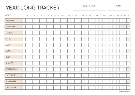 Year-Long Tracker - Google Drive Good Notes Daily Planner, Temp Blanket, Goals And Habits, Printable Habit Tracker, Year In Pixels, Progress Tracker, Life Planner Organization, Printable Tracker, Daily Schedule Template