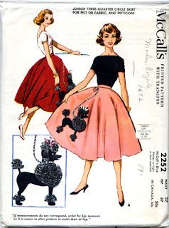 Poddle Skirt, Poodle Skirt Pattern, Poodle Skirt 50s, 1950s Poodle Skirt, Poodle Skirt Outfit, Poodle Dress, Skirt Pattern Free, 1950s Skirt, Decades Of Fashion