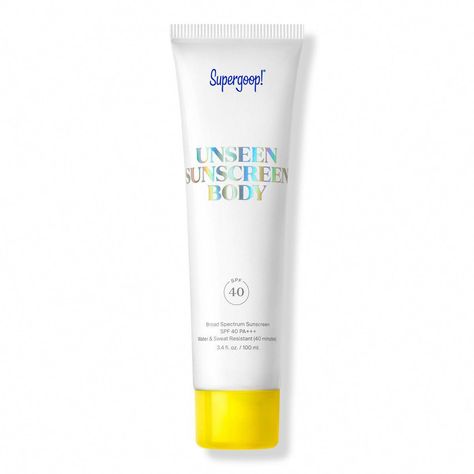 Supergoop Unseen Sunscreen, Unseen Sunscreen, Sun Allergy, Skincare Benefits, Sunscreen Stick, Best Sunscreens, Body Spa, Body Sunscreen, Broad Spectrum Sunscreen