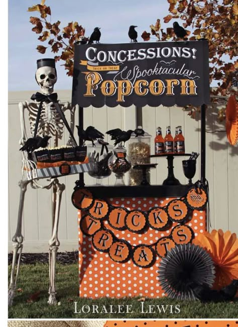 Halloween Movie Night Party, Popcorn Stand, Halloween Themed Birthday Party, Halloween Popcorn, Halloween Movie Night, Adult Halloween Party, Halloween Silhouettes, Event Sign, Fall Halloween Decor