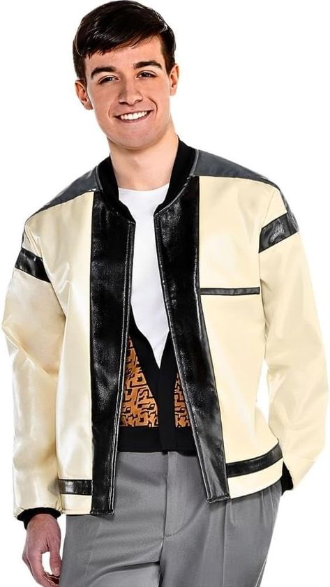 Amazon.com: Amscan Ferris Bueller Costume Kit - Standard Size - Black & Champagne Polyester - Perfect for Themed Parties & Nostalgic Fun, 1 Pc. : Toys & Games Ferris Bueller Costume, Ferris Bueller, Disney Cast, Costume Themes, 80s Movies, Movies Outfit, Movie Buff, Halloween Accessories, Faux Leather Jacket