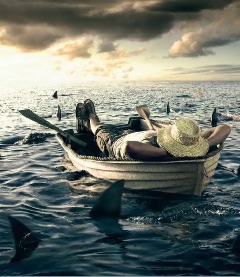 sharks. boat. relax. chill. Famous Ads, 광고 디자인, Charles Darwin, Wow Art, Cthulhu, Image Hd, Sharks, The Ocean, Kayaking