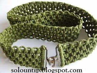 Cinturón tejido en macrame Pola Macrame, Crochet Belt, Diy Belts, Makramee Diy, Macrame Knot, Micro Macramé, Macrame Bag, Macrame Ideas, Macrame Knots