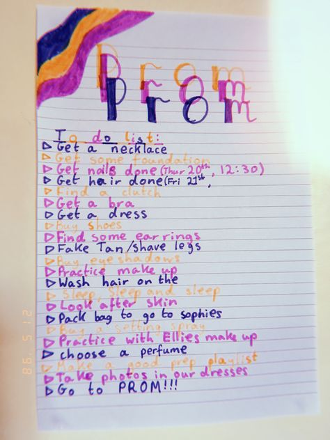 Prom List Things To Do To Get, Prom Get Ready Checklist, Homecoming To Do List, How To Win Prom Queen, Prom 2023 Nails, Hoco To Do List, Prom Grwm List, How To Get Ready For Prom, Prom List Things To Do