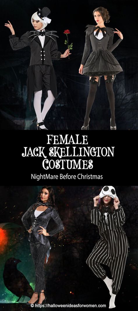 Womens Jack Skellington Costume, Jack Costume Women, Oogie Boogie Inspired Outfit, Jack Skellington Dress, Nightmare Before Christmas Outfit Ideas, Jack Skellington Costume Female Diy, Diy Jack Skellington Costume Women, Jack Skellington Womens Costume, Jack Skellington Female Costume