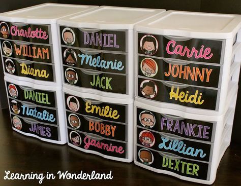 Use Sterillite bins to create student mailboxes Sterilite Drawer Labels, Student Mailboxes, Organized Teacher, Teaching Organization, Drawer Labels, Instagram Edit, Classroom Organisation, 4th Grade Classroom, 3rd Grade Classroom