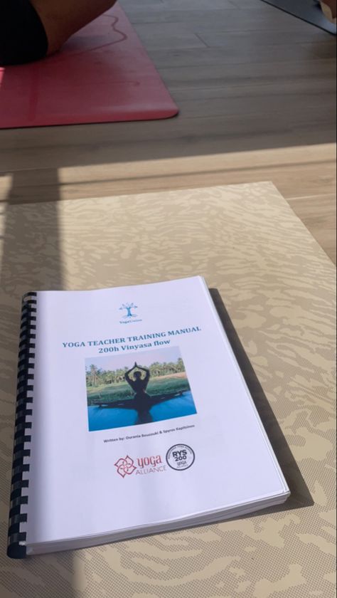 Yoga teacher training manual in Greece Teacher Aesthetic, Yoga Inspo, Yoga Teacher Training, Teacher Training, Yoga Teacher, Greece, Career, Train, Yoga