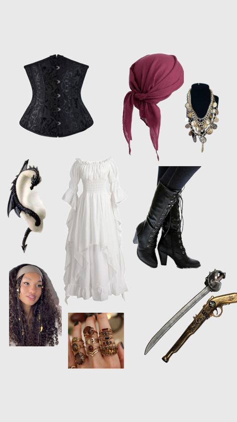 Halloween Fashion Outfits, Pirate Halloween Costume, Pirate Girl Costume, Pirate Costume Diy, Pirate Dress, Pirate Cosplay, Kaptan Jack Sparrow, Classy Halloween Costumes, Trio Halloween Costumes