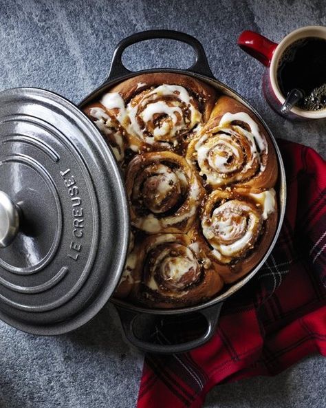 Dutch Oven Cinnamon Rolls, Rolls Baking, Hazelnut Milk, Homemade Cinnamon Rolls, Cinnamon Rolls Homemade, Dry Yeast, Williams Sonoma, Dutch Oven, Food Gifts