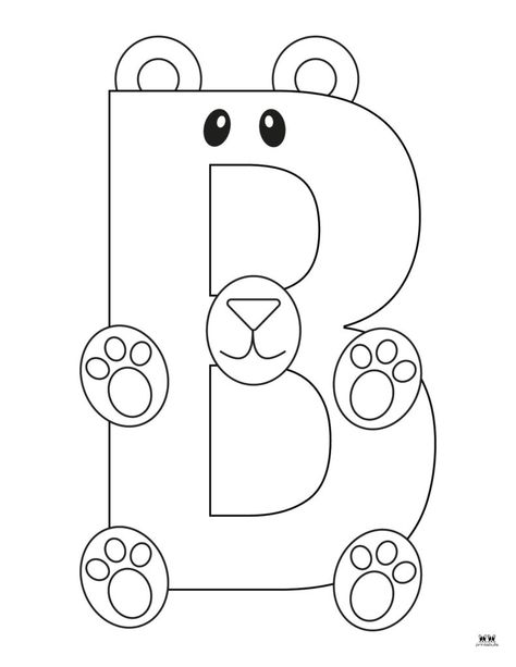 Worksheet Letter B For Preschool, B Bear Craft, Letter B Coloring Sheets For Preschool, Letter Bb Crafts For Preschool, Preschool Letter B Worksheets, B Letter Activities, Preschool B Crafts, Letter B Bear Craft, Letter Of The Week B