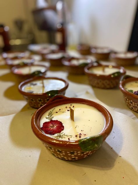 Mexican Cazuelita Candle/gingerbread Scent/soy Candles/mexican - Etsy Mexican Candles Aesthetic, Mexican Candles Decor, Mexican Wedding Party Favors, Mexican Artisan Decor, White Mexican Wedding Decor, Barro Wedding, Mexican House Aesthetic, Rustic Mexican Wedding, Mexican Christmas Party