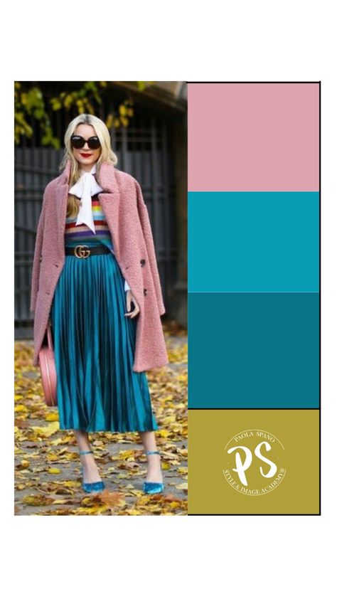 Teal Color Combinations Outfits, Teal Skirt Outfit, Teal Outfits, Monday Outfit, Teal Skirt, Women's Runway Fashion, Combination Dresses, Color Outfits, Colour Combinations Fashion