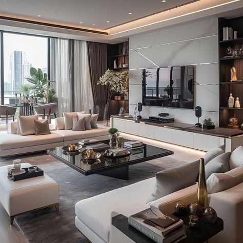 Avana Home Big Sitting Room Ideas Modern, Large Living Room Interior Design, Bright Luxury Living Room, Living Room Ideas Modern Contemporary, Morden Home Interior, Liv8ng Room Ideas Modern, Morden Living Room Interior Modern Sofas, Interior Design Big Living Room, Seating Room Decor Interior Design