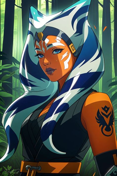 Asoka Tano Fan Art, Ahsoka Artwork, Ahsoka Tano Art, Creative Wallpapers, Ashoka Tano, Star Wars Books, Star Wars Characters Pictures, Star Wars Ahsoka, Star Wars Facts