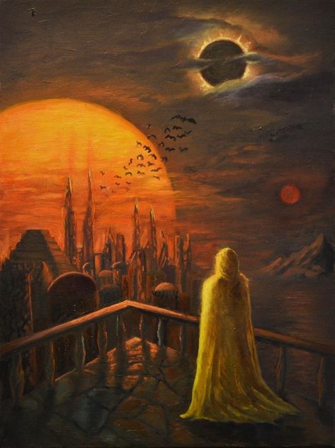 Yellow Fantasy Art, The King In Yellow, King In Yellow, Lovecraft Monsters, Lovecraft Art, Lovecraftian Horror, Eldritch Horror, Fantasy Worlds, Cthulhu Mythos