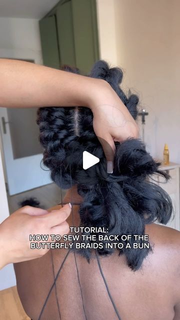 Renewyouu&Co. on Instagram: "Tutorial on How to sew the back of the messy butterfly braids into a bun 🦋 Yall asked and I delivered. 

SHARE WITH A FRIEND TO HELP THEM OUT 🫶🏼

Follow for more. 

——————————————
#renew_you #houston #mdstylist #dchairstylist #dmvhair #dmvfrontals #dcfrontals #virginiastylist #lasvegashairstylist #baltimorehairstylist #houstonhairstylist #dallashairstylist #atlhairstylist #fyp #sewin #houston #lacewiginstall #explorepage #traditionalsewin #parisbraider #pariswigs #parisstylist #turorial #butterflybraid" Messy Butterfly Braids, Halo Braid Tutorials, Braids Into A Bun, Butterfly Braids, Butterfly Braid, Butterfly Stitches, Halo Braid, Instagram Tutorial, Braided Bun