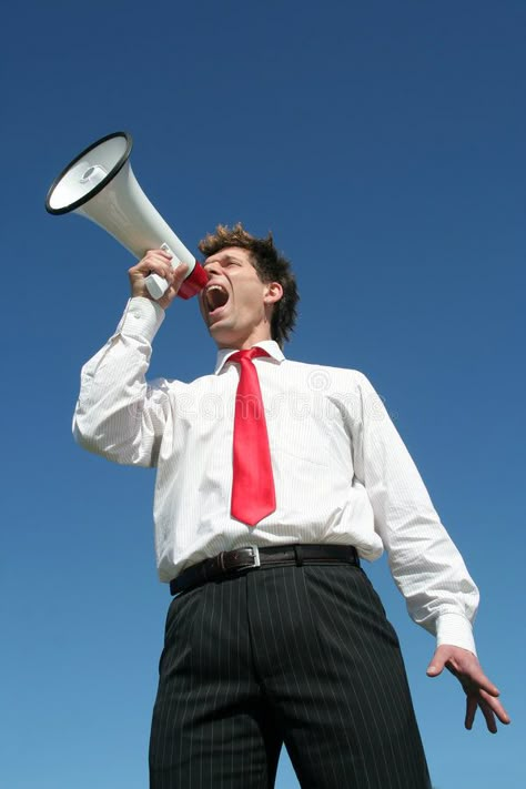 Megaphone Aesthetic, Megaphone Drawing, Man With Megaphone, Editorial Drawing, Joe Hawley, Business Conference, Phone Speaker, Human Poses, Phone Photography