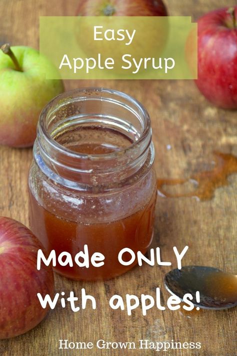 Apple Butter Syrup Recipe, Canning Apple Syrup, How To Make Apple Syrup, Apple Syrup Recipe Canning, Apple Peel Syrup, Apple Simple Syrup Recipe, Homegrown Apple Recipes, Spiced Apple Simple Syrup, Fruit Simple Syrup Recipe