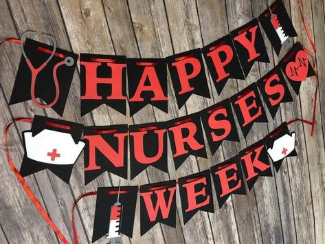 Nurses Week Banner, Nurse Decor, National Nurses Day, Gratitude Board, National Nurses Week, Nurse Party, Nurse Appreciation Week, Hospice Nurse, Happy Nurses Week