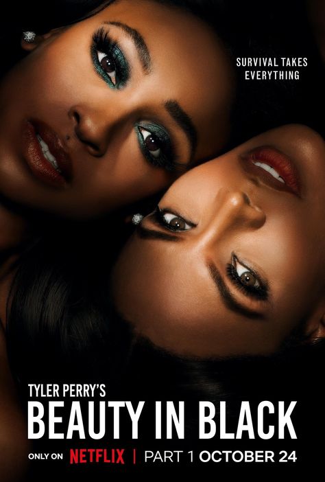 Beauty in Black (2024) Beauty In Black Tyler Perry, Tyler Perry Movies, Black Posters, Madea Halloween, Beauty In Black, Hip Hop Atlanta, The Wild Robot, Comedy Actors, Free Tv Shows