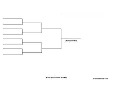 Free Printable 8 Team Single Elimination Tournament Bracket Tournament Bracket Template, Wii Bowling, Printable Brackets, Bracket Template, Tournament Bracket, March Madness Bracket, Team Word, Bowling Tournament, Ncaa March Madness